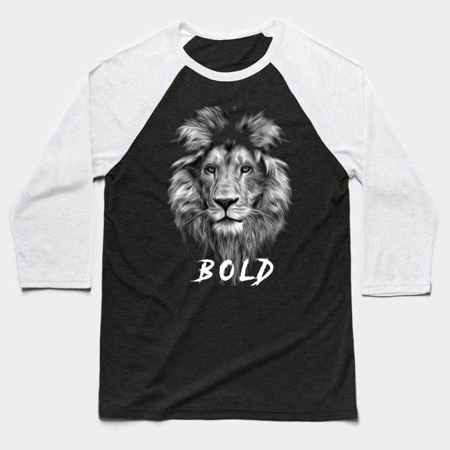 Lion head : bold Baseball T-Shirt by Mkt design